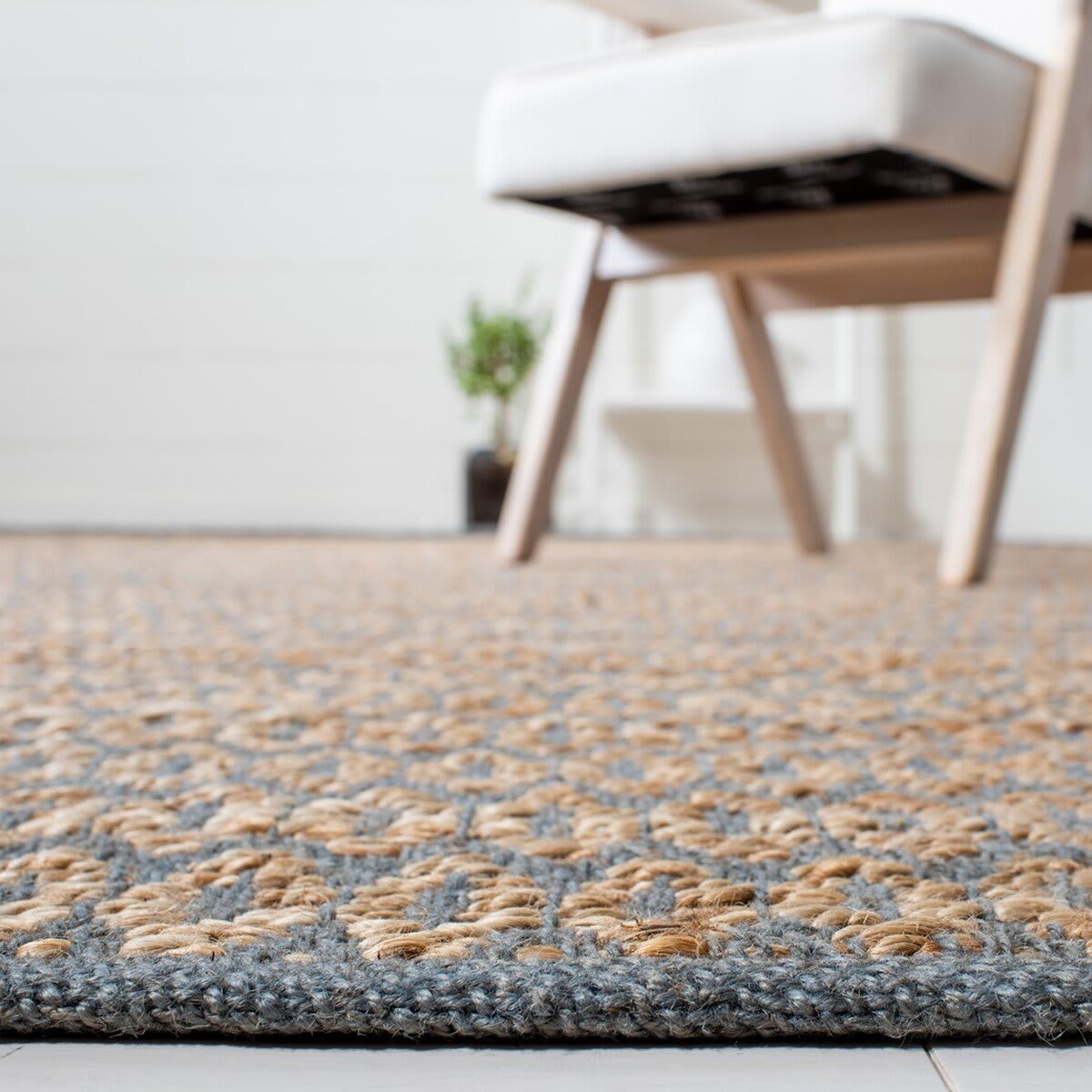 Safavieh Natural Fiber Nfb701G Natural - Grey Area Rug - Image 2